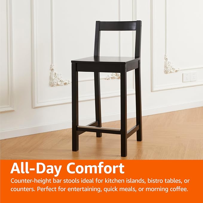 Amazon Basics Wooden Counter Height Bar Stool - Image 6