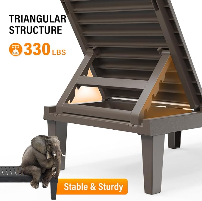 VINGLI Outdoor Chaise Lounge Chair - Image 5