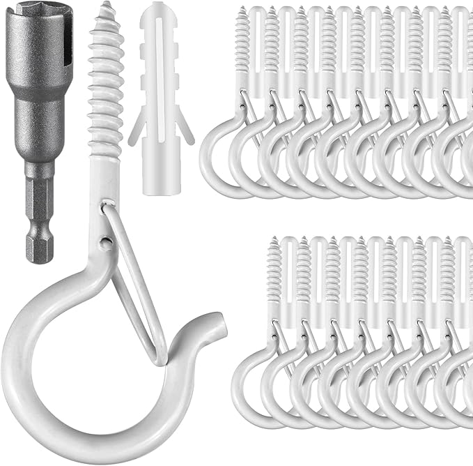 24 PCS Q-Hanger Hooks, Screw Hooks by FSAH