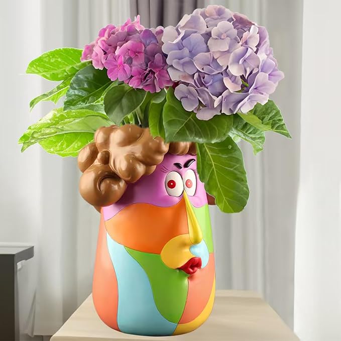 TOZLU Picasso Brutalist Beauty Face Flower Pot Ornaments Head Planter Pots - Image 3