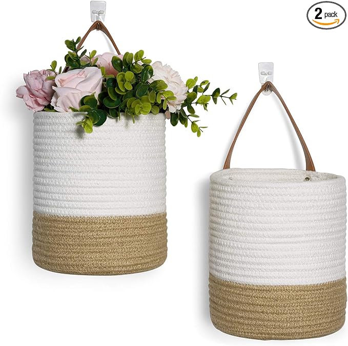 Goodpick 2pack Jute Rope Hanging Basket by Goodpick