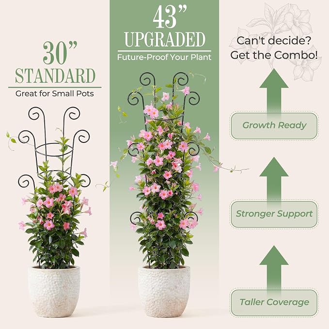 4 Pack 43 Inch Metal Plant Trellis - Image 3