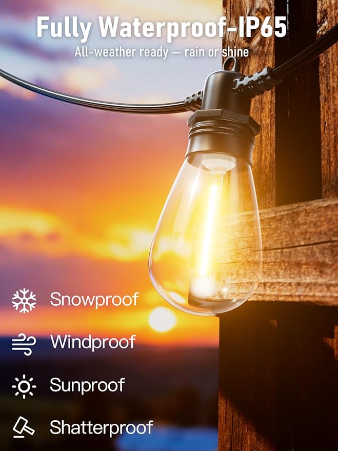 50FT LED Outdoor String Lights - Image 5