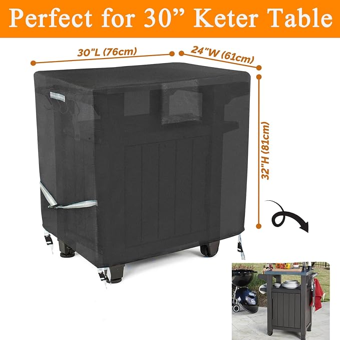 Outdoor Grill Cart Prep Table Cover 600D - Image 2