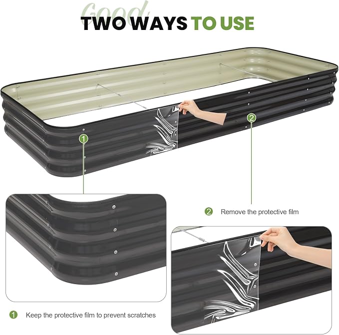 5-in-1 Adjustable Raised Garden Bed Kit | Galvanized Planter Boxes - Image 8