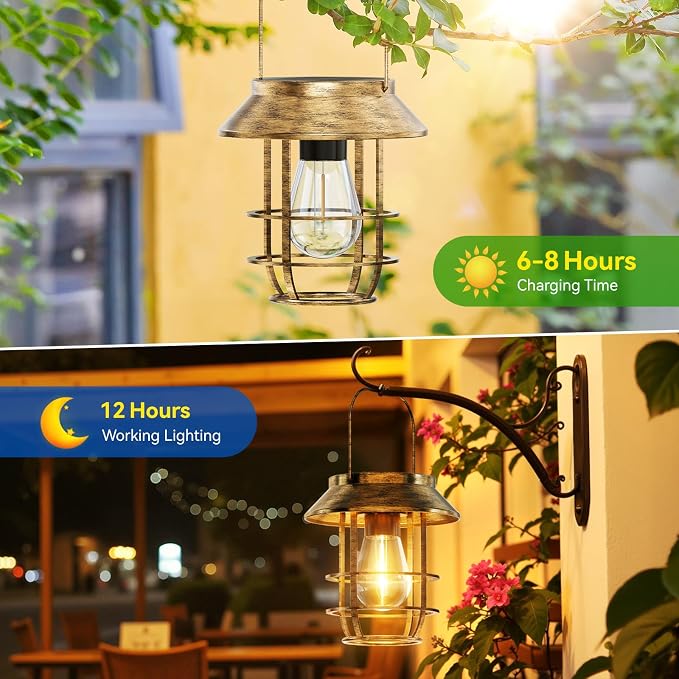 Solar Lanterns Outdoor Waterproof, High Brightness Hanging Solar Lights - Image 4