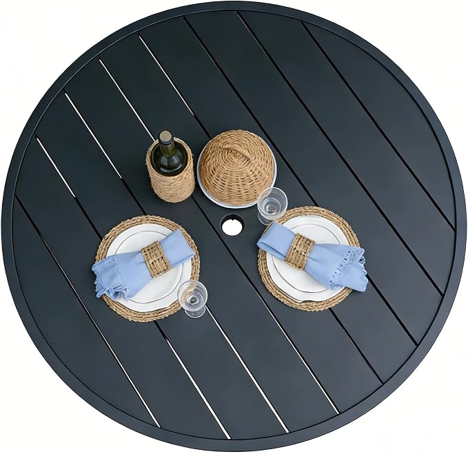 All-Weather 60" Round Outdoor Patio Table - Image 5