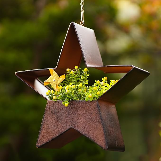 Metal Hanging Planters for Indoor & Outdoor Plants by Fashionoda