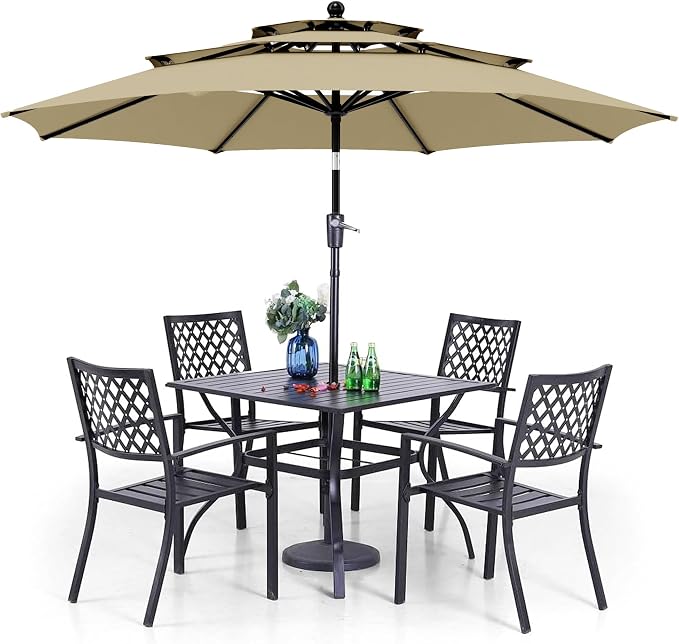 PHI VILLA Outdoor Dining Set 6 PCS by PHIVILLAThepioneerofcomfortablehouseholdsupplies