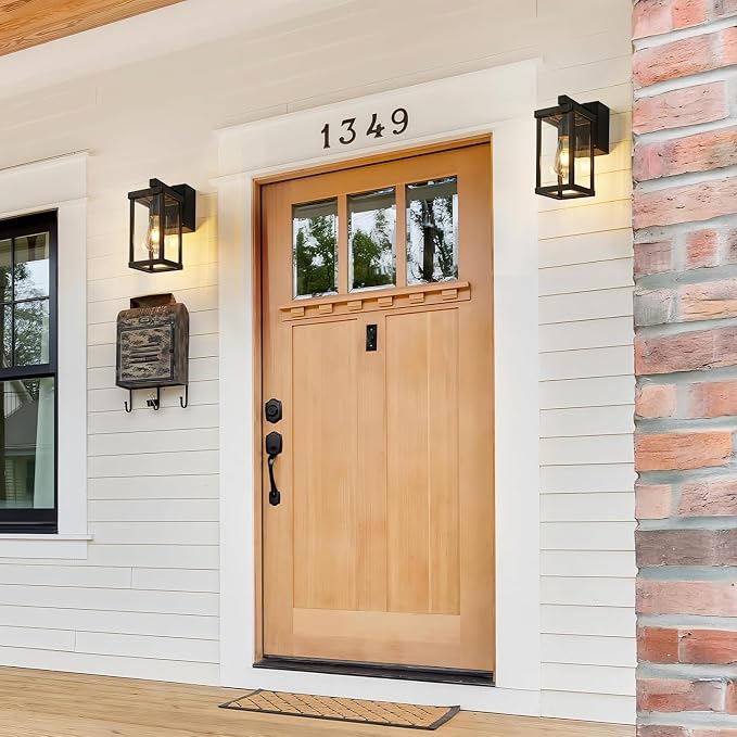 Dusk to Dawn Porch Lights with GFCI Outlets Waterproof Outdoor Wall Lights - Image 8