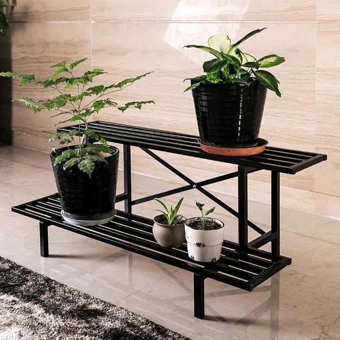 Zhongma 2 Tier Sturdy Metal Plant Stand Heavy Duty Plant Holder - Image 5