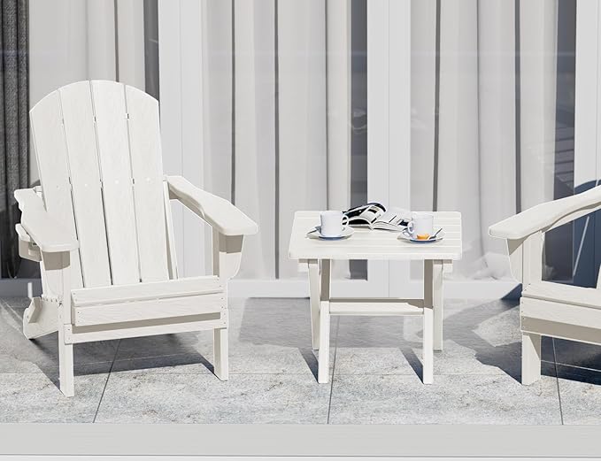 SERWALL Folding Outdoor Side Table Set of 2, Portable Adirondack Side Table - Image 9