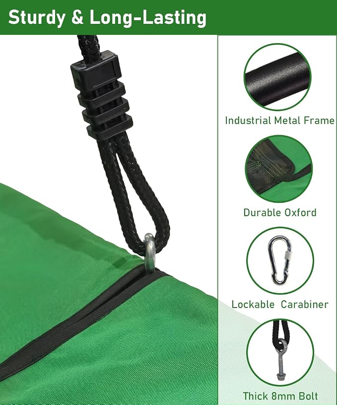 40" Retangular Tree Swing for Kids & Adults, Adjustable Platform Swing - Image 2
