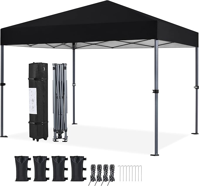 Yaheetech 10x10 1-Person Setup Pop Up Canopy Tent, Instant Portable Commercial by Yaheetech
