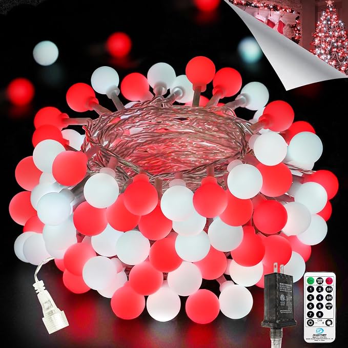43FT 100LED Connectable Globe String Lights Indoor Outdoor by LORRYTE
