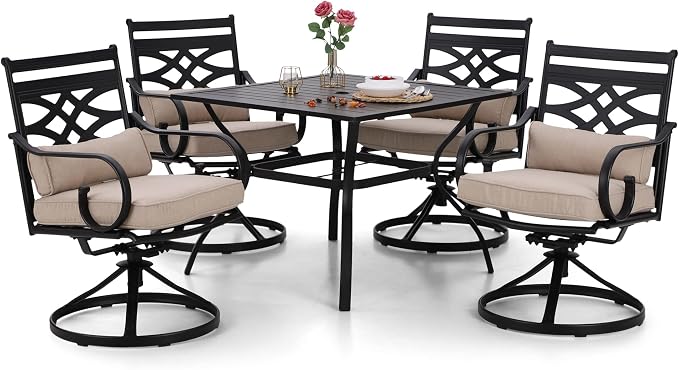 Sophia and William Swivel Patio Dining Set by SophiaWilliam