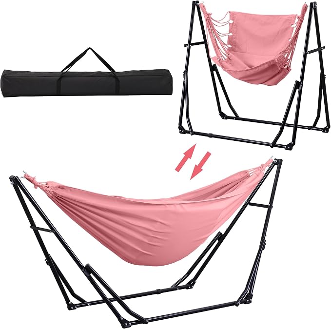 Ainfox Hammock with Foldable Stand, 2 in 1 Hammock and Swinging Chair with by Ainfox