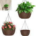 Hanging Baskets for Plants Outdoor, 12 Inch 3 Pack Hanging Planters for Outdoor by Longzhuo