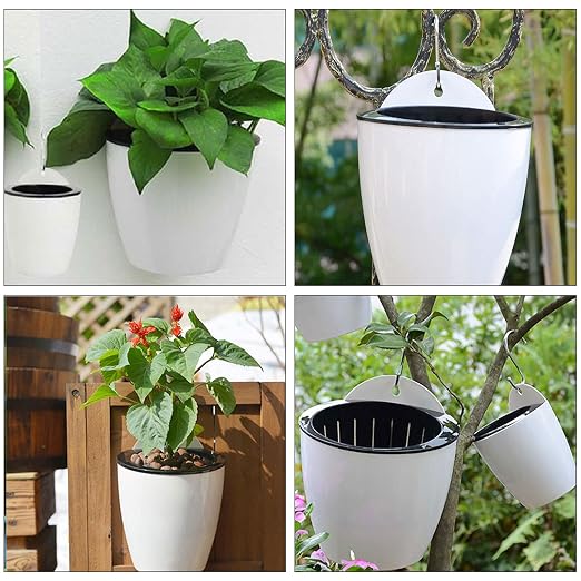 14 Pack 5 Inch Self Watering Wall Mounted Planters, Plant Flower Pots - Image 7