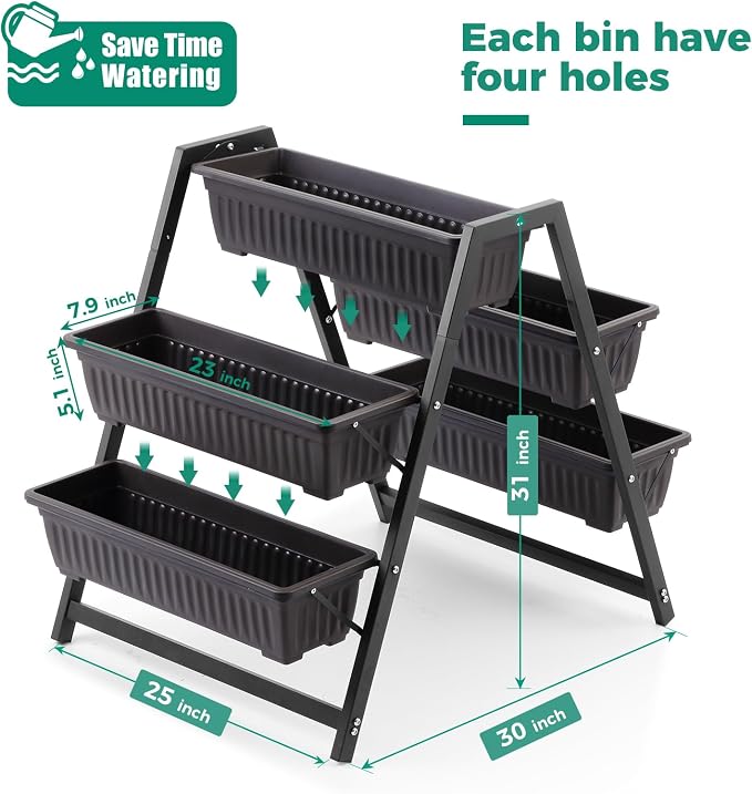 Raised Garden Planter Bed, Tiered Planter Stand - Image 2