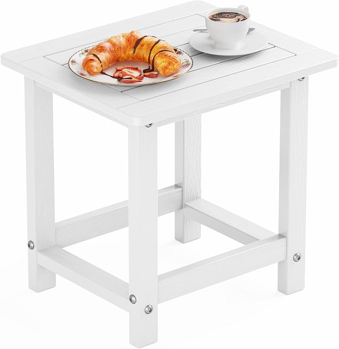 YEFU Outdoor Side Table for Patio: 16" HIPS Weather by YEFU