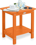Y&M Outdoor Side Table, HIPS Adirondack Small Double Layer Table, Waterproof by YM