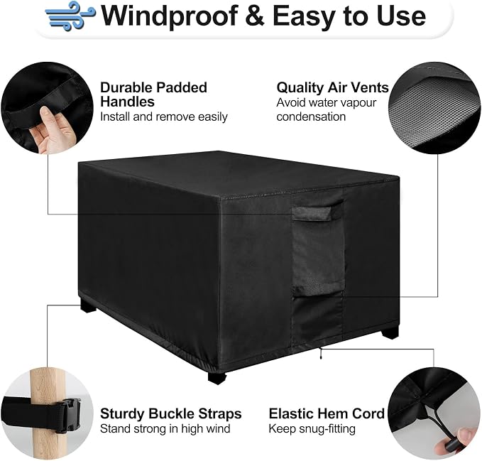 OutdoorLines Outdoor Waterproof Patio Ottoman Covers - Image 5