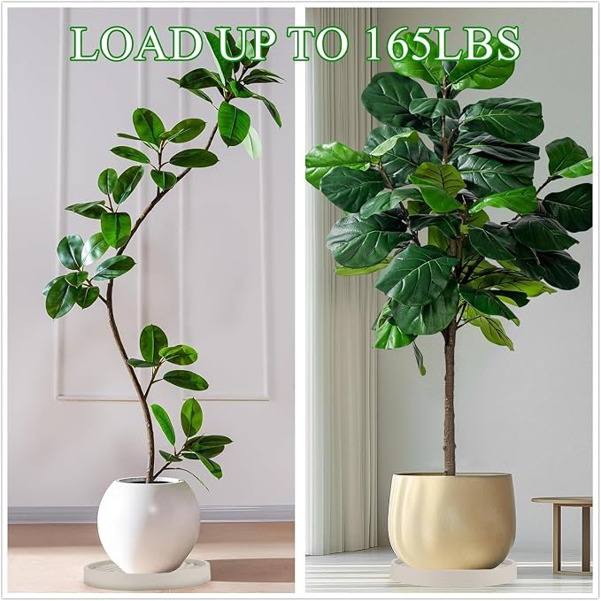 2 Pack Plant Caddy with Wheels, Flower Pot - Image 5