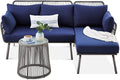 Best Choice Products Outdoor Rope Woven Sectional Patio Furniture L-Shaped by BestChoiceProducts