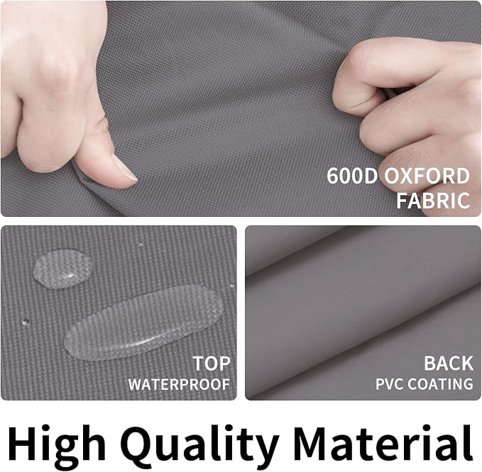 Easy-Going 600D Heavy Duty Round Patio Furniture Cover, Outdoor Table and Chair - Image 3