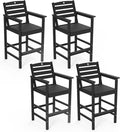 Patio Bar Table, Adirondack Chairs and Table 4 Pieces Set, Bar Height Chairs by Orbcove