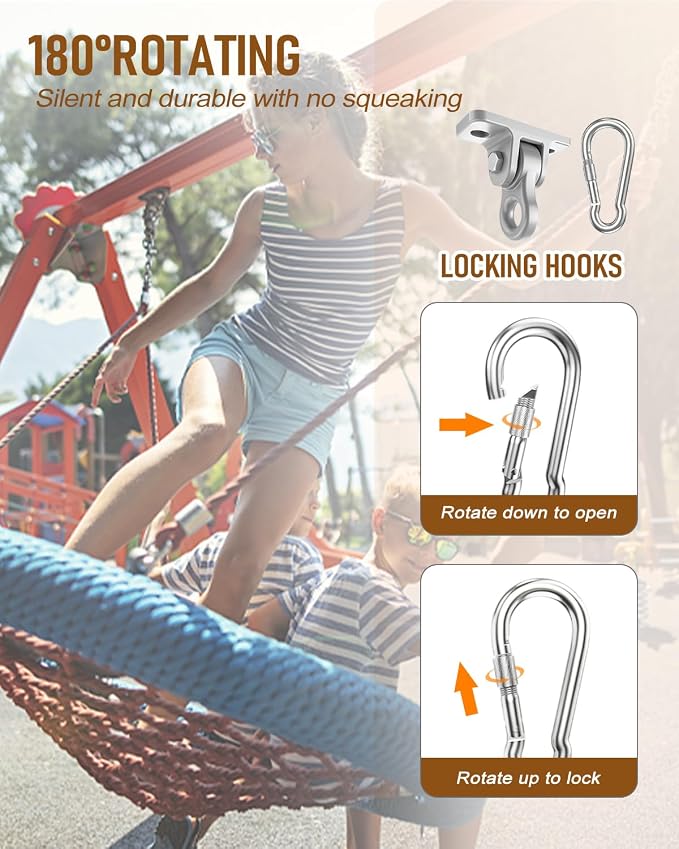 Heavy Duty Porch Swing Hangers Kit, - Image 6