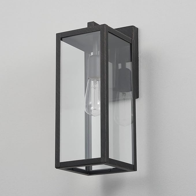Globe Electric 44837 1-Light Outdoor Indoor Wall Sconce, Brushed Dark Bronze - Image 8