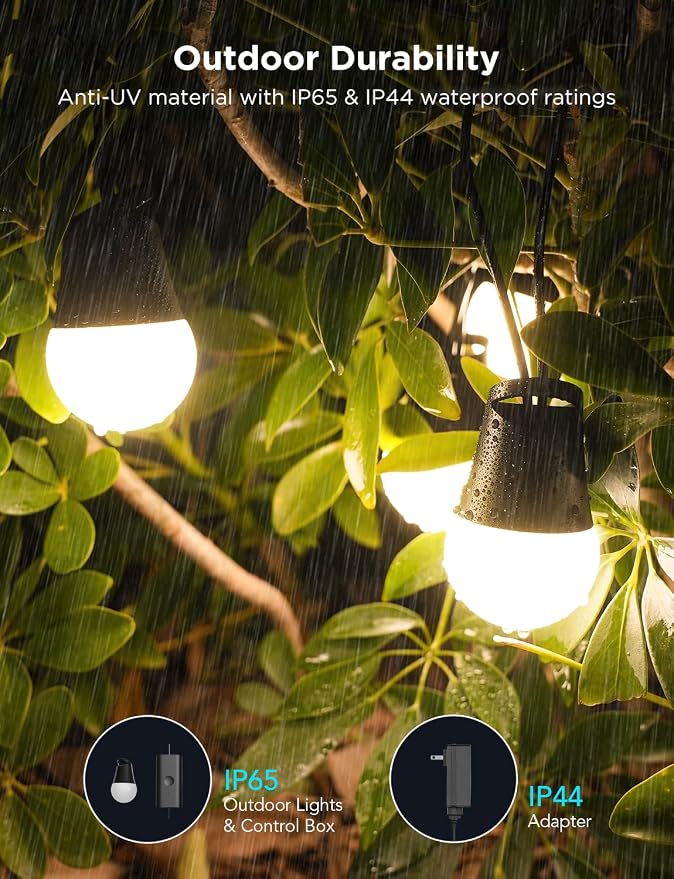Govee Smart Outdoor String Lights 2, 96ft RGBIC Outdoor Lights - Image 4