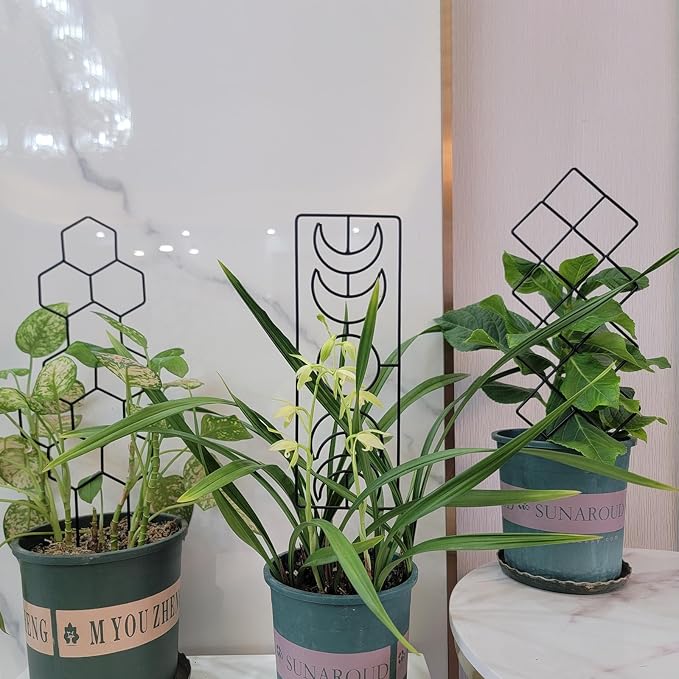 Metal Trellis for Climbing Plants Indoor, 16.36 inch Small Trellis for Potted - Image 8