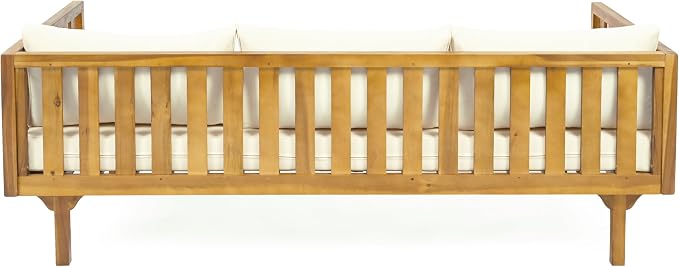 Christopher Knight Home Claremont Outdoor 3 Seater Acacia Wood Daybed - Image 10