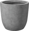 Kante 13.4" Dia Round Concrete Planter, Large Outdoor Modern Indoor Decorative by Kante