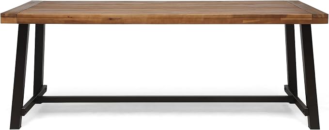 Great Deal Furniture Beau Outdoor Eight Seater Wooden Dining Table, Teak and by ChristopherKnightHome