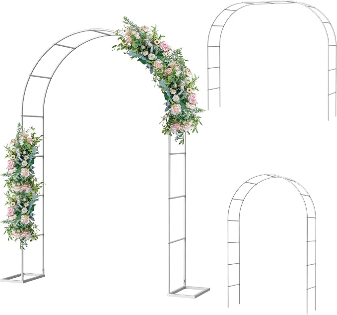 Metal Garden Arch Trellis Arbor, Wedding Arch Stand by Fogein