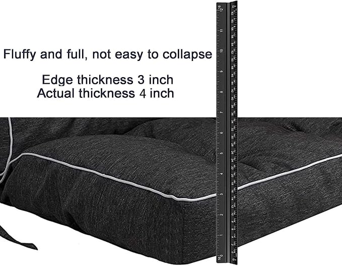 Outside Benches Cushion with Backrest, Thicken Waterproof Swing Cushions 2/3 - Image 7