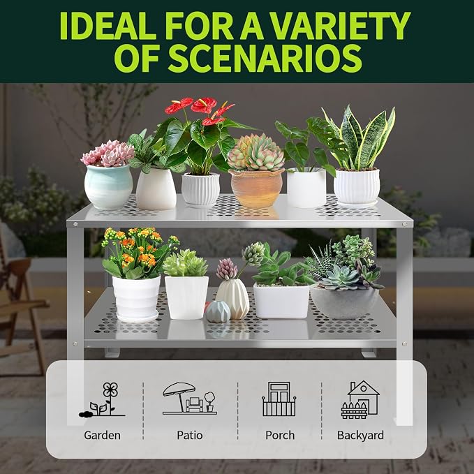 Greenhouse Potting Bench 42" D x 24" W x 32" H, Garden Workstation Work Bench - Image 4