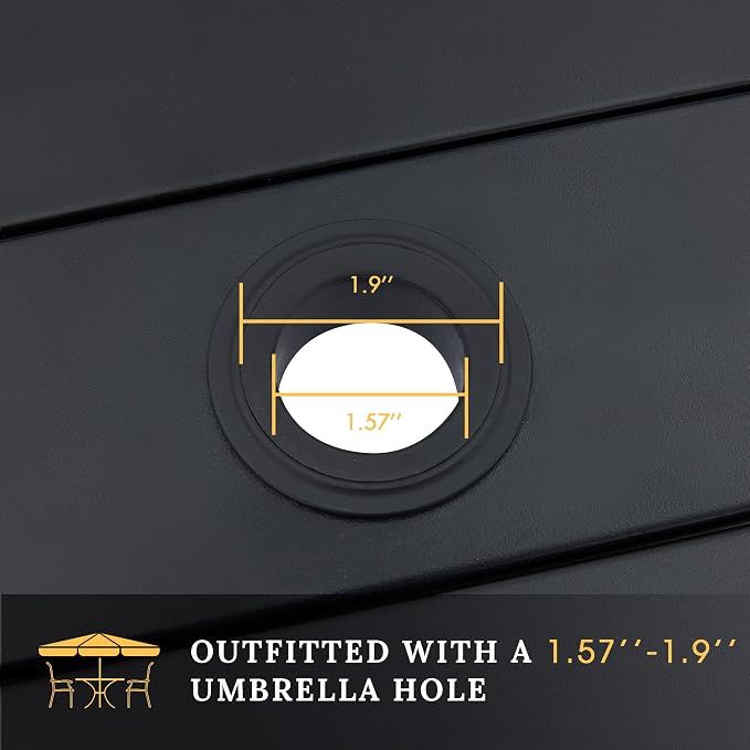 VICLLAX 47.2" Outdoor Round Patio Table - Image 7