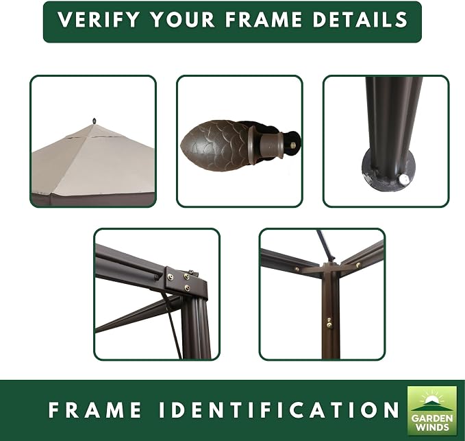 Garden Winds Reinforced RipLock 350 Replacement Canopy Top Cover Compatible - Image 6