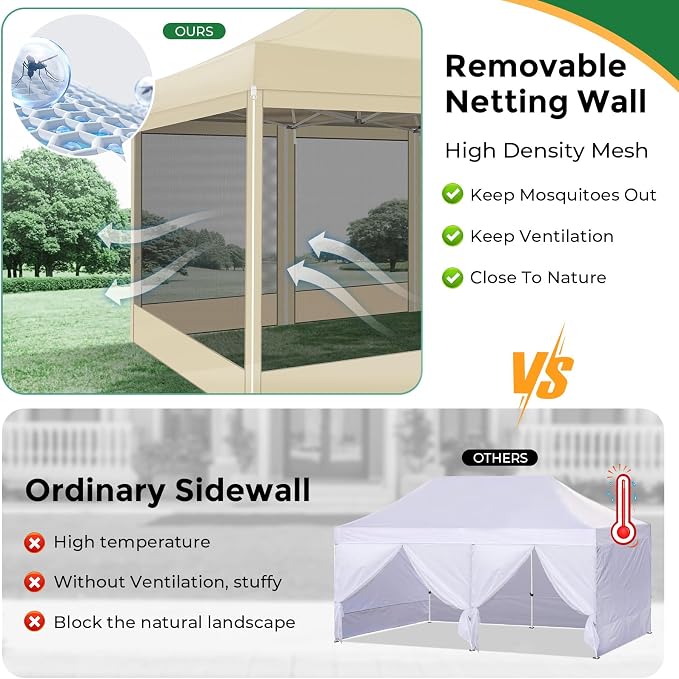 COBIZI 10x15 Heavy Duty Pop Up Canopy Tent - Image 5
