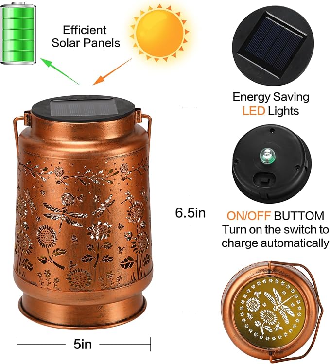 Solar Lanterns Outdoor Waterproof Garden Decor Christmas Gifts - Image 4