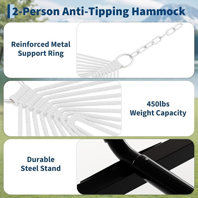 Portable 2 Person Double Hammock - Image 7