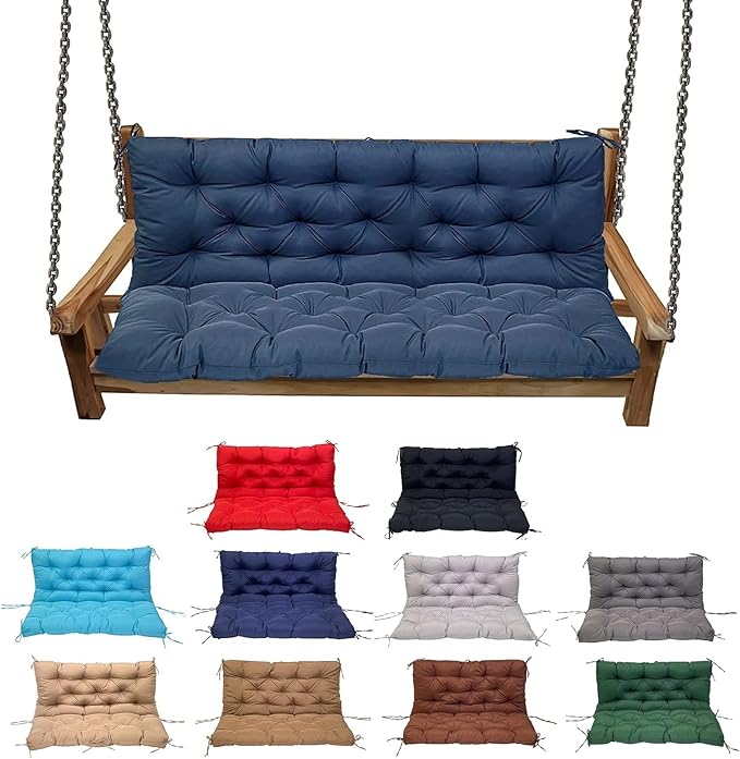 Swing Cushion Replacement Outdoor Porch Waterproof Bench Cushion 2-3 Seater by YXMKJOS