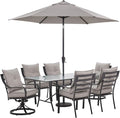 Hanover Lavallette 7-Piece Patio Dining Set, Modern Outdoor Dining Set by Hanover