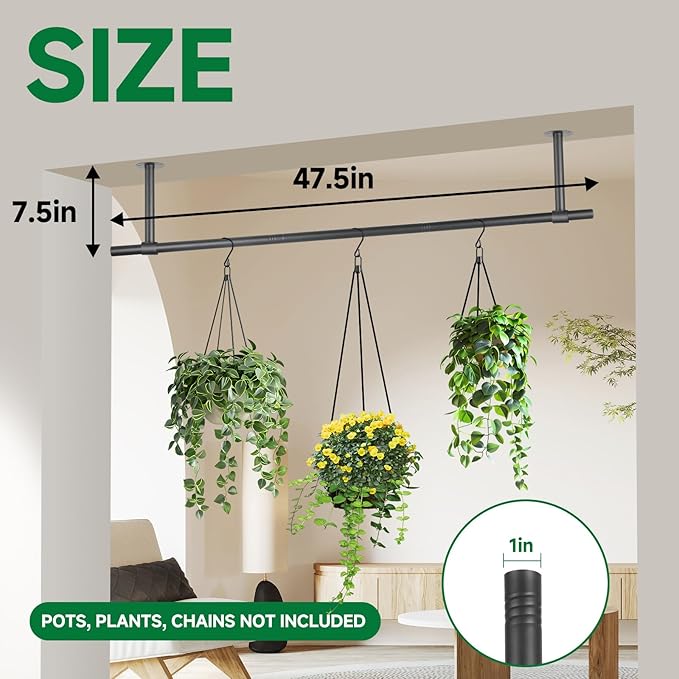 Hanging Planters Rod – Plant Hanger Indoor - Image 3
