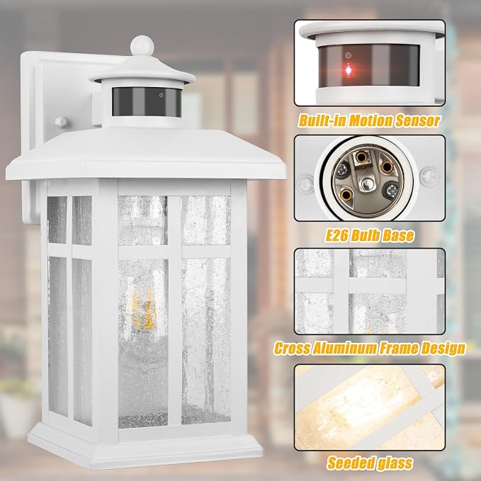 Dawn to Dusk Motion Sensor Wall Light Fixtures - Image 8